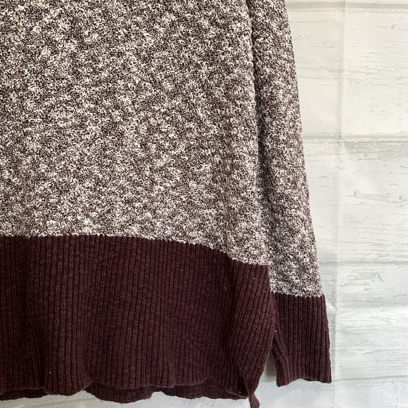 LL Bean Signature Linen Blend Crew Neck Sweater Purple Color Block Size L - Picture 8 of 15